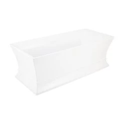 New ⭐ Signature Hardware Riveria 66-15/16 x 29-1/2 in. Freestanding Bathtub with Center Drain in White 🤩