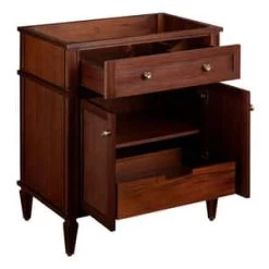 Budget 🔔 Signature Hardware Elmdale 30 in. Floor Mount Vanity in Antique Brown 🤩 -Signature Hardware Shop Query 3780