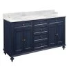 Best reviews of π Signature Hardware Keller 60 in. Floor Mount Vanity in Vintage Navy Blue, Carrara Marble with Antique Brass β 1 Best reviews of π Signature Hardware Keller 60 in. Floor Mount Vanity in Vintage Navy Blue, Carrara Marble with Antique Brass β -Signature Hardware Shop Query 3866