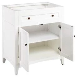 Budget 😀 Signature Hardware Halifax 30 in. Floor Mount Vanity in White ✔️ -Signature Hardware Shop Query 3884