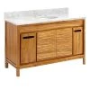 Buy ✨ Signature Hardware Becker 48 in. Floor Mount Vanity in Natural Teak ✨ -Signature Hardware Shop Query 3916