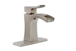 Promo ⭐ Signature Hardware Vilamonte Single Handle Monoblock Bathroom Sink Faucet in Polished Nickel 👍