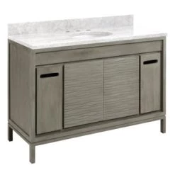Cheap π Signature Hardware Becker 48 in. Floor Mount Vanity in Grey Wash π§¨