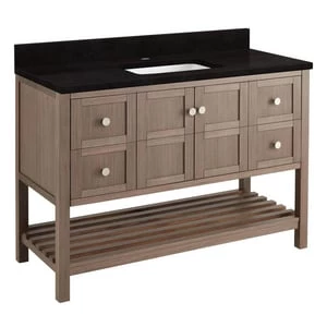 Deals π Signature Hardware Olsen 48 in. Floor Mount Vanity in Ash Brown π 3 Deals π Signature Hardware Olsen 48 in. Floor Mount Vanity in Ash Brown π