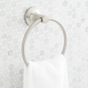 Best Pirce ⌛ Signature Hardware Lentz Round Closed Towel Ring in Brushed Nickel ✨ 3 Best Pirce ⌛ Signature Hardware Lentz Round Closed Towel Ring in Brushed Nickel ✨