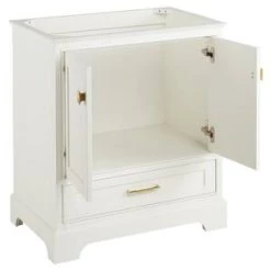 New 😍 Signature Hardware Quen 29-3/4 in. Floor Mount Vanity in White 🎁 -Signature Hardware Shop Query 3995