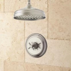 New 🔔 Signature Hardware Lambert Single Handle Single Function Shower Faucet in Brushed Nickel 🤩
