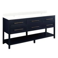 Top 10 🎉 Signature Hardware Robertson 72 in. Floor Mount Vanity in Midnight Navy Blue 👍