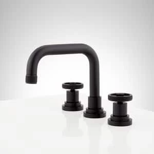 Buy π₯ Signature Hardware Hendrix Two Handle Widespread Bathroom Sink Faucet in Matte Black π 4 Buy π₯ Signature Hardware Hendrix Two Handle Widespread Bathroom Sink Faucet in Matte Black π - Image 2