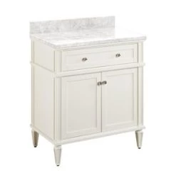 Budget 🤩 Signature Hardware Elmdale 30 in. Floor Mount Vanity in White 👍