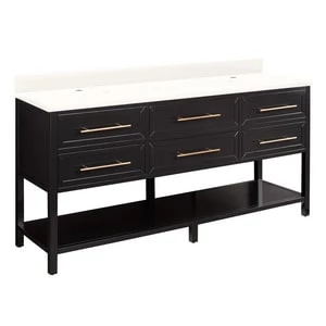 Best deal π₯° Signature Hardware Robertson 72 in. Floor Mount Vanity in Black π― 3 Best deal π₯° Signature Hardware Robertson 72 in. Floor Mount Vanity in Black π―