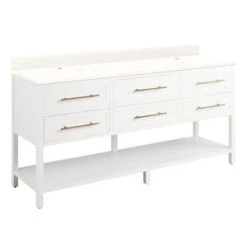 Best reviews of π Signature Hardware Robertson 72 in. Floor Mount Vanity in White β¨