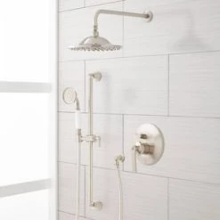 Brand new ✨ Signature Hardware Cooper Single Handle Single Function Shower System in Brushed Nickel ⭐
