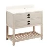 Hot Sale 👏 Signature Hardware Ansel 36 in. Floor Mount Vanity in Whitewash Pine 🔔 -Signature Hardware Shop Query 4168