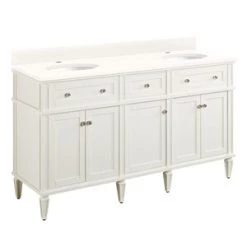 Top 10 🎁 Signature Hardware Elmdale 60-1/8 in. Floor Mount Vanity in White 👍