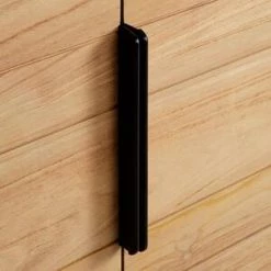 Discount 👍 Signature Hardware Aliso 48 in. Floor Mount Vanity in Natural Teak, Absolute Black with White 🥰 -Signature Hardware Shop Query 4196