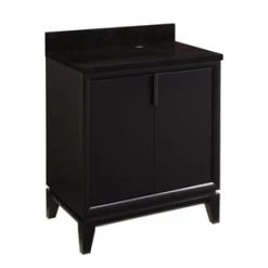 Brand new π€© Signature Hardware Talyn 30 in. Floor Mount Vanity in Black π₯°