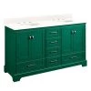 Discount ⌛ Signature Hardware Quen 59-1/4 in. Floor Mount Vanity in Emerald Green 🧨 -Signature Hardware Shop Query 4238