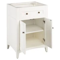 Hot Sale 😍 Signature Hardware Halifax 24 in. Floor Mount Vanity in White 🌟 -Signature Hardware Shop Query 4254