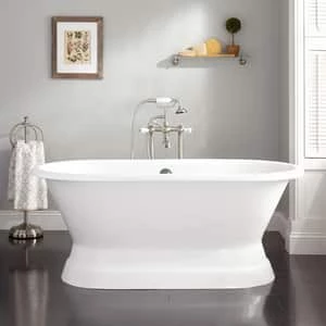 Promo π₯ Signature Hardware Henley 66 x 31 in. Freestanding Bathtub with Rear Center Drain in White β€οΈ 6 Promo π₯ Signature Hardware Henley 66 x 31 in. Freestanding Bathtub with Rear Center Drain in White β€οΈ - Image 4