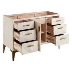 Hot Sale 😉 Signature Hardware Frey 48 in. Floor Mount Vanity in Whitewash ✨ -Signature Hardware Shop Query 4304