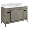 Best deal 🔥 Signature Hardware Becker 48 in. Floor Mount Vanity in Grey Wash 💯