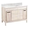 Flash Sale 🔥 Signature Hardware Becker 48 in. Floor Mount Vanity in Whitewash 🎁 -Signature Hardware Shop Query 4324