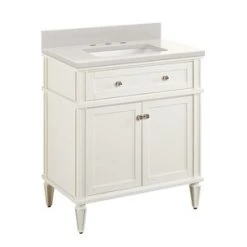 Best deal 🎉 Signature Hardware Elmdale 30 in. Floor Mount Vanity in White 😉