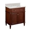 Budget 🤩 Signature Hardware Elmdale 30 in. Floor Mount Vanity in Antique Brown 🛒