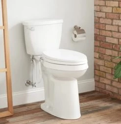 Deals β Signature Hardware Bradenton 1.28 gpf Elongated Floor Mount Two Piece Toilet in White π