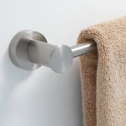 Cheap 👍 Signature Hardware Prague 24 in. Towel Bar in Brushed Nickel ⭐