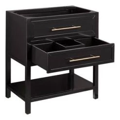 Cheap 😍 Signature Hardware Robertson 30 in. Floor Mount Vanity in Black 🌟 -Signature Hardware Shop Query 4385