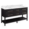 Promo 🤩 Signature Hardware Robertson 60 in. Floor Mount Vanity in Black ✨ -Signature Hardware Shop Query 4452