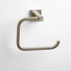 Deals ✔️ Signature Hardware Ultra Rectangular Open Towel Ring in Brushed Nickel 👍