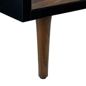 Cheap π Signature Hardware Bivins 36-1/8 in. Floor Mount Vanity in Walnut with Black π 5 Cheap π Signature Hardware Bivins 36-1/8 in. Floor Mount Vanity in Walnut with Black π - Image 3