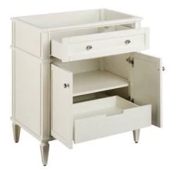 Flash Sale 🤩 Signature Hardware Elmdale 30 in. Floor Mount Vanity in White 🌟 -Signature Hardware Shop Query 4485