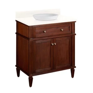 Discount π Signature Hardware Elmdale 30 in. Floor Mount Vanity in Antique Brown π₯ 3 Discount π Signature Hardware Elmdale 30 in. Floor Mount Vanity in Antique Brown π₯