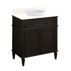 Best deal 💯 Signature Hardware Elmdale 30 in. Floor Mount Vanity in Charcoal Black 🌟