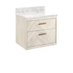Discount 🔔 Signature Hardware Frey 24 in. Wall Mount Vanity in Whitewash 🔥