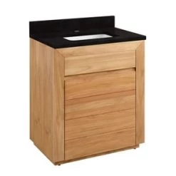 Cheap 🧨 Signature Hardware Bastian 30 in. Floor Mount Vanity in Natural Teak 🛒