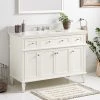 Cheapest 🎁 Signature Hardware Elmdale 48-1/8 in. Floor Mount Vanity in White 🎉 -Signature Hardware Shop Query 4634