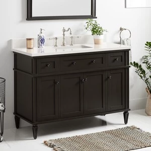 Best Pirce π Signature Hardware Elmdale 48-1/8 in. Floor Mount Vanity in Charcoal Black π 3 Best Pirce π Signature Hardware Elmdale 48-1/8 in. Floor Mount Vanity in Charcoal Black π