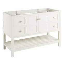 Promo ❤️ Signature Hardware Olsen 48 in. Floor Mount Vanity in White 🔥 -Signature Hardware Shop Query 4657
