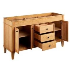 Outlet ✨ Signature Hardware Trossman 60 in. Floor Mount Vanity in White Oak 🥰 -Signature Hardware Shop Query 4673