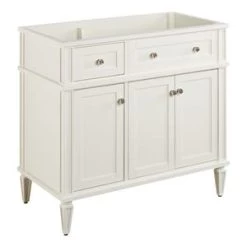 Best Sale 🔔 Signature Hardware Elmdale 36-1/8 in. Floor Mount Vanity in White 💯