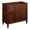 Brand new 🔥 Signature Hardware Elmdale 36-1/8 in. Floor Mount Vanity in Antique Brown ✔️ -Signature Hardware Shop Query 4682