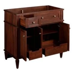 Brand new 🔥 Signature Hardware Elmdale 36-1/8 in. Floor Mount Vanity in Antique Brown ✔️ -Signature Hardware Shop Query 4687