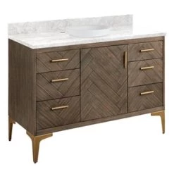 Outlet π Signature Hardware Frey 48 in. Floor Mount Vanity in Grey Wash π₯°