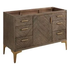 Outlet 🎉 Signature Hardware Frey 48 in. Floor Mount Vanity in Grey Wash 🥰 -Signature Hardware Shop Query 4691