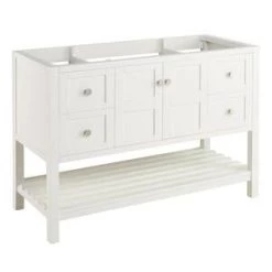 Best deal ⭐ Signature Hardware Olsen 48 in. Floor Mount Vanity in White 🔔 -Signature Hardware Shop Query 4717